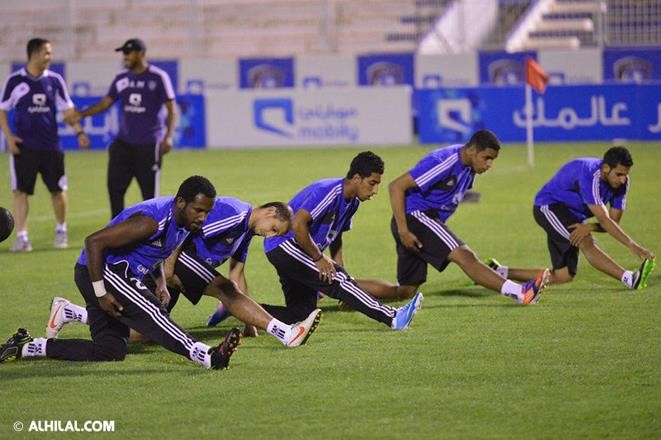 لاعبو الهلال في التدريبات الاخيرة﻿