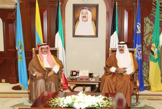 سمو نائب الامير مستقبلا الشيخ دابراهيم الدعيج﻿