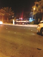 عدد من رجال امن الجهرا خلال حملة امس