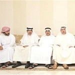 الشيخ فيصل الحمود وشقيق الفقيد محمد الزعابي وسعود الطامي ونجل الفقيد عمر