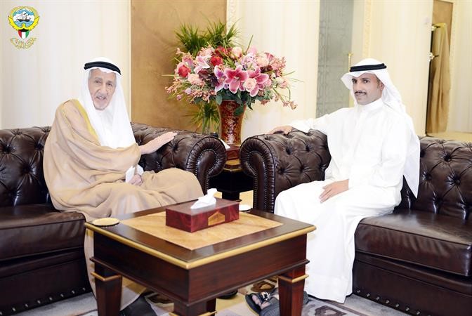 مرزوق الغانم خلال استقباله العدساني﻿