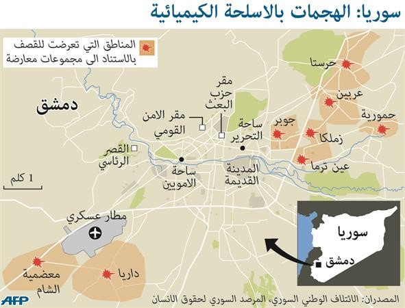 النظام السوري يقصف موقع «مجزرة الكيماوي» تزامناً مع انتشال المزيد من الجثث