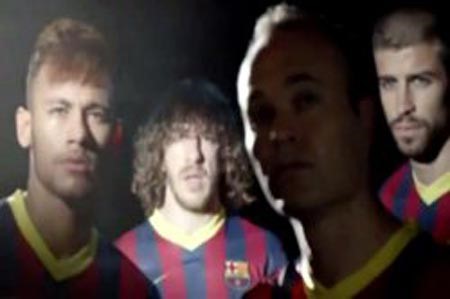 بالفيديو.. نجوم برشلونة يبرزون شريكهم القطري