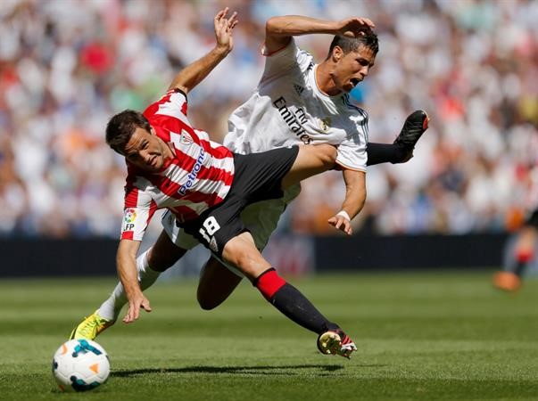 ريال مدريد فاز وان سقط رونالدو بهذه اللقطة افپ