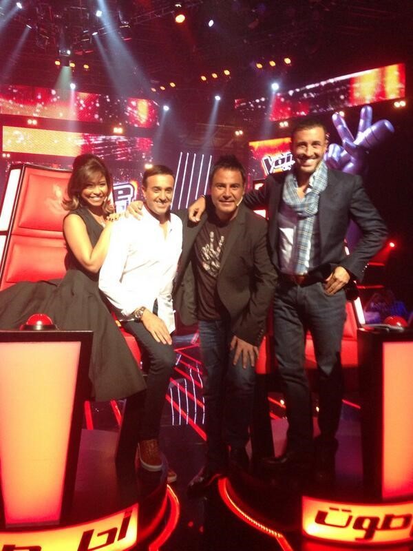 أول صورة لعاصي الحلاني وكاظم الساهر في "The Voice"