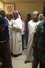 مجموعة من المخالفين تم ضبطهم خلال الحملة﻿