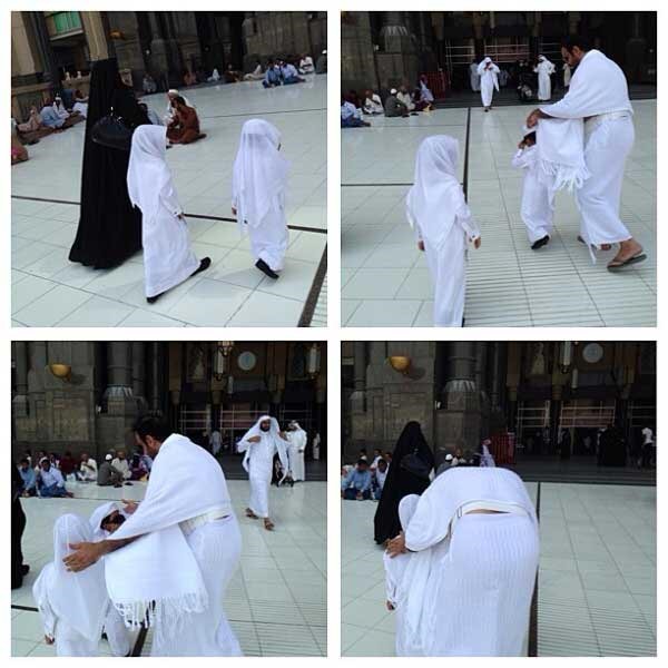 بالصور.. أحلام وزوجها وأولادها يؤدون العمرة