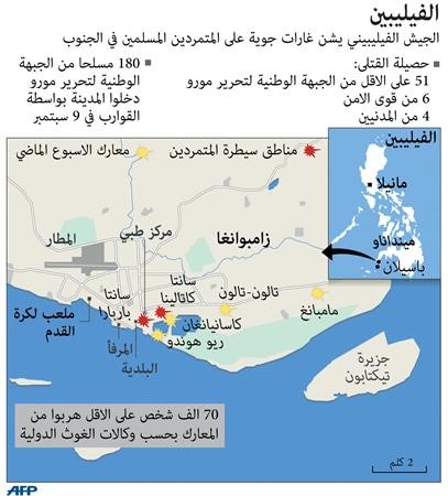 الفلبين: الجيش شن غارات جوية على متمردي «مورو» 