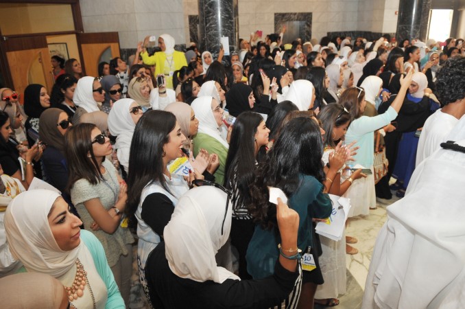 طالبات الادارية خلال الاحتفال﻿