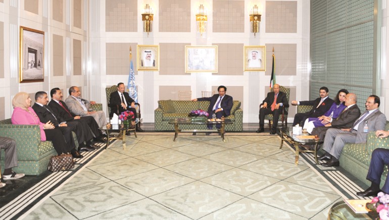  وسموه مستقبلا رؤساء المكاتب العاملة في سفارتنا لدى الولايات المتحدة الامريكية﻿