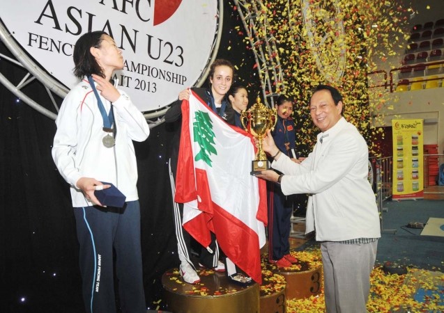 منى شعيتو اقتنصت ذهبية الفلوريه للبنان والعرب﻿