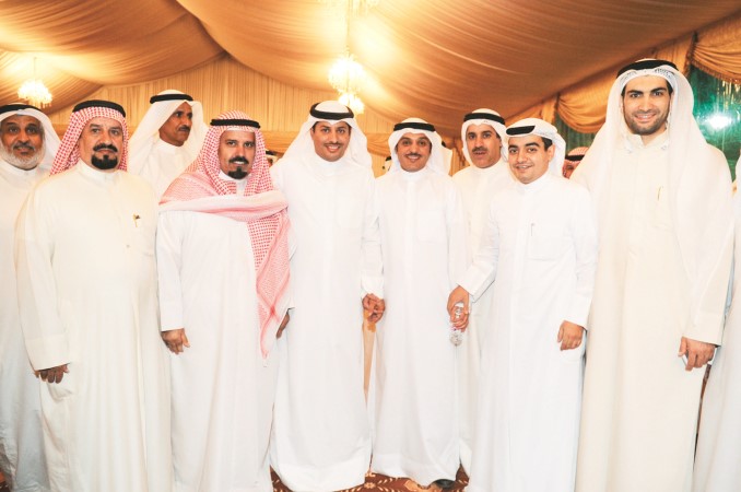 احمد البغيلي والزميلان بداح العنزي ومحمد راتب مع نايف السور