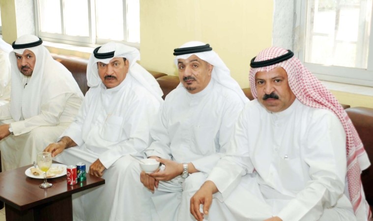 الدماك والوطري والظفيري والعرادة خلال الحفل﻿
