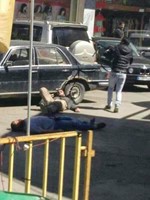 جانب من الاشتباكات بين عناصر حزب الله واهالي بعلبك امس محمود الطويل 