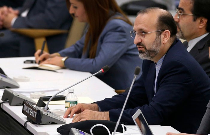  عضو الوفد الايراني بالامم المتحدة يتحفز للرد على نتنياهو رويترز
