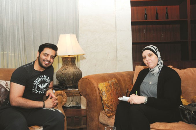 بدر المطوع خلال اللقاء مع الزميلة رندى مرعي