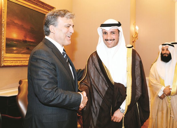 الرئيس التركي عبدالله غول مرحبا برئيس مجلس الامة مرزوق الغانم﻿