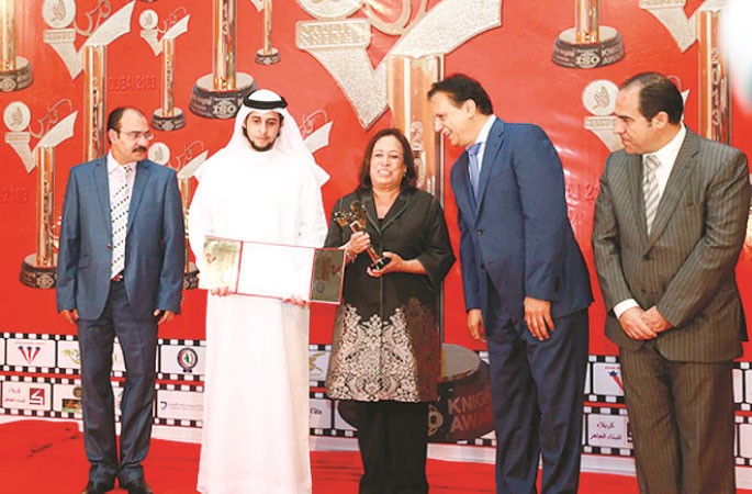 الفهد اثناء تكريمها﻿
