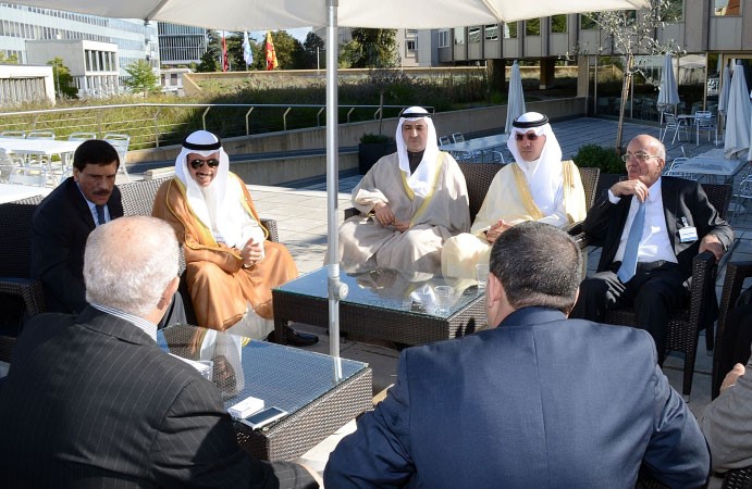مرزوق الغانم واعضاء الشعبة مع رئيس مجلس النواب الاردني سعد سرور