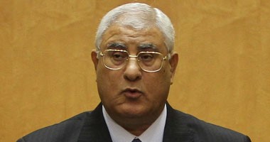 الرئيس المصري المؤقت المستشار عدلي منصور