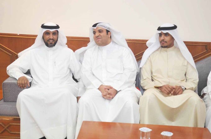 دحسين القويعان ودمحمد الخضر خلال اللقاء