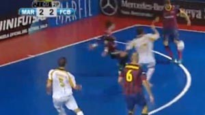 بالفيديو.. لاعب "صالات" برشلوني يُبهر الإسبان  بهدف غاية في الروعة