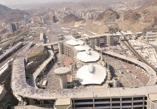 صورة من الجو توثق لحج هذا العام﻿