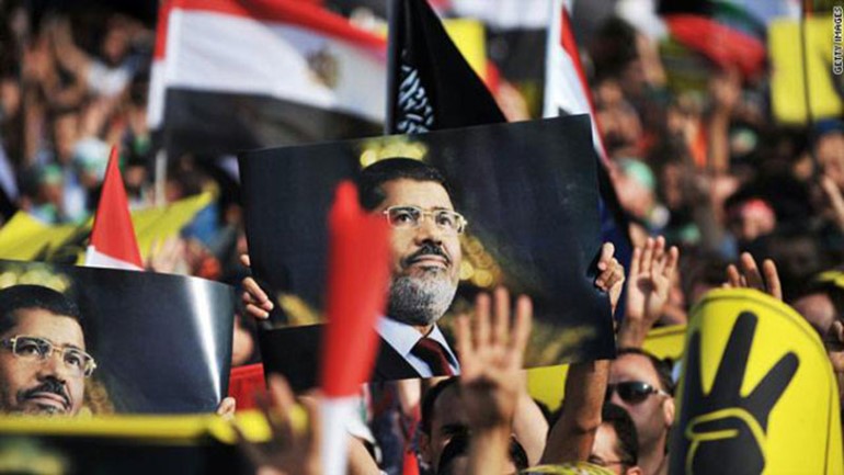 جانب من المسيرات المؤيدة للرئيس المعزول دمحمد مرسي
