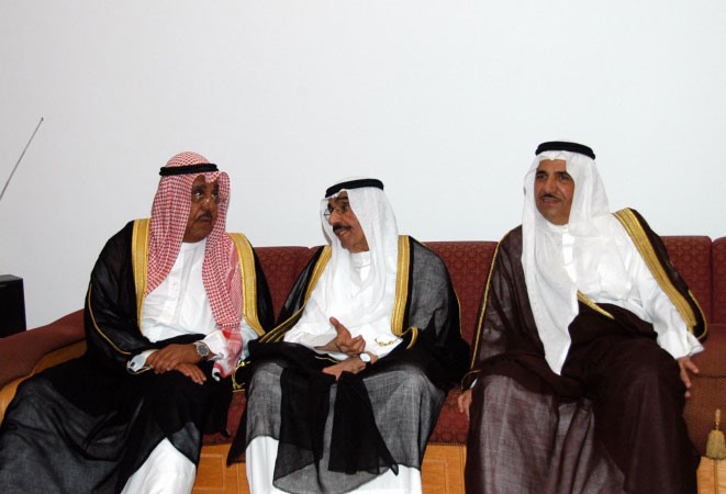 الراحل مصطفى بودي والشيخ جابر الخالد والشيخ فاضل الخالد ﻿