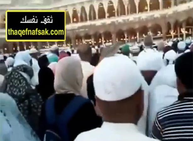 بالفيديو.. يطوف حول الكعبة وعصفور فوق رأسه!