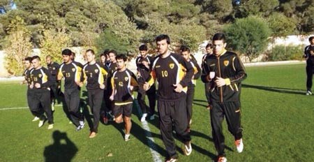 جانب من تدريبات القادسية في الاردن