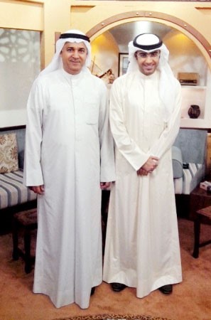 معلي اليوحة مع مقدم البرنامج الزميل احمد الفضلي﻿