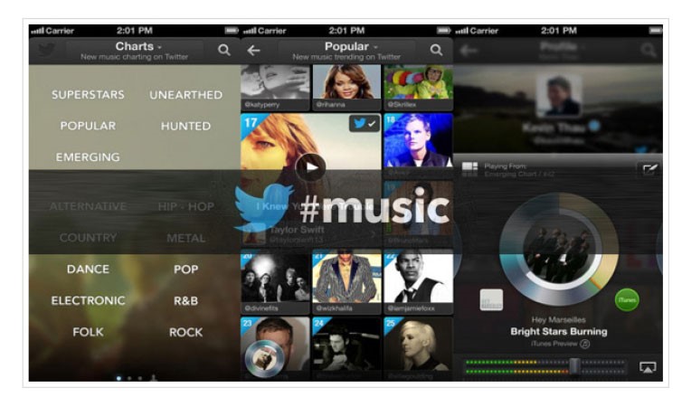 «‏ تويتر» تعتزم إيقاف تطبيق «music»
