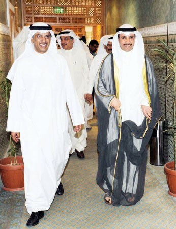 رئيس المجلس البلدي مهلهل الخالد مرحبا برئيس مجلس الامة مرزوق الغانم﻿