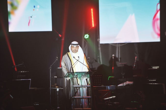 راعي الحفل الشيخ محمد العبدالله يلقي كلمته