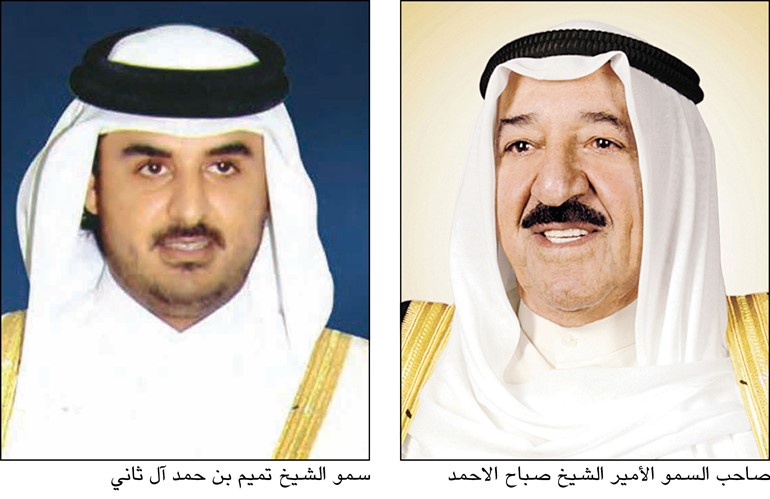 صاحب السمو وأمير قطر يبحثان اليوم تعزيز التعاون المشترك والمستجدات الإقليمية والدولية