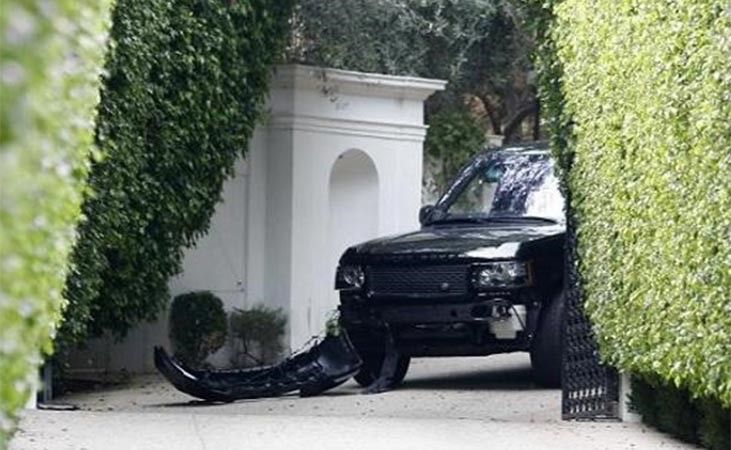 بالصور.. بيكهام يتعرض لحادث مروري في لوس أنجلوس