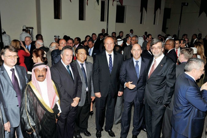 عدد من الديبلوماسيين خلال الحفل