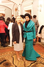 منتهى العجيل مع حرم امين عام الامم المتحدة بان كي مون