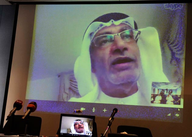 دعبدالخالق عبدالله متحدثا خلال المؤتمر 
