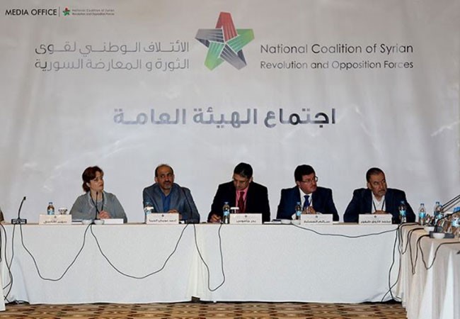 جانب من اجتماع الهيئة العامة للائتلاف الوطني المعارض 