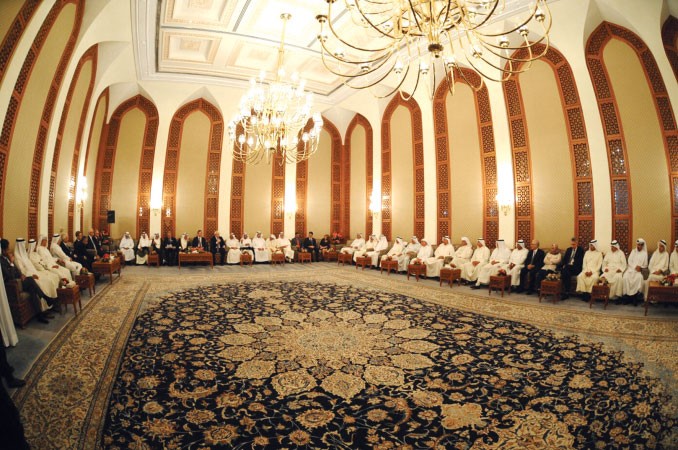 لقطة عامة لديوان الشايع خلال استقبال عمدة العاصمة البريطانية لندن
