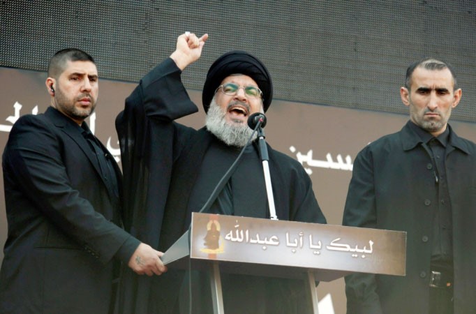 امين عام حزب الله السيد حسن نصرالله خلال خطابه في ذكرى عاشوراء محمود الطويل