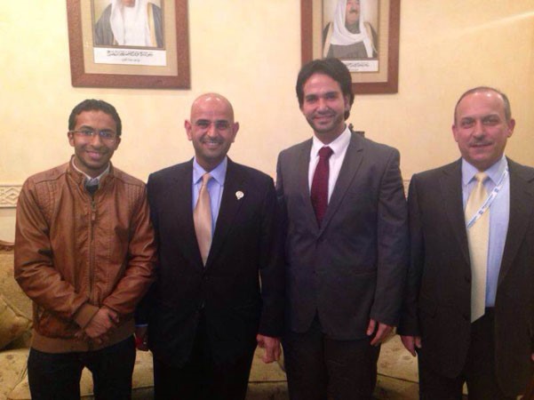 دنايف الحجرف خلال استقباله وفد الاتحاد ﻿
