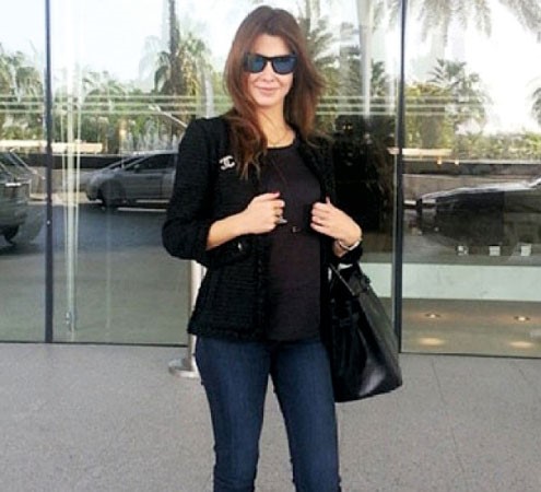 صورة لنانسي وتبدو عليها علامات الحمل