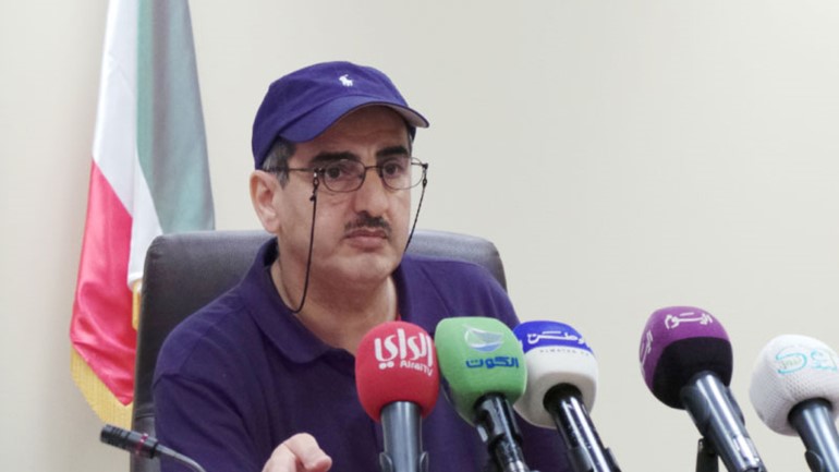 وزير الاشغال العامة معبدالعزيز الابراهيم في مؤتمره الصحافي امس﻿