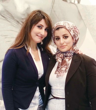دمروة هاشم ودرنا بدر خلال المؤتمر﻿