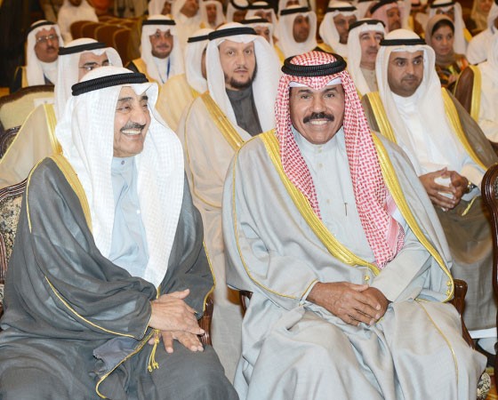 سمو ولي العهد الشيخ نواف الاحمد وجاسم الخرافي