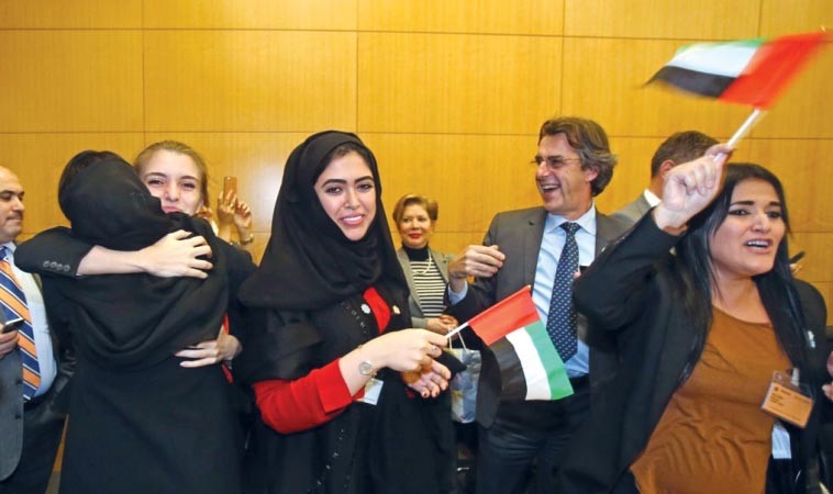 فرحة الفوز باستضافة اكسبو 2020﻿