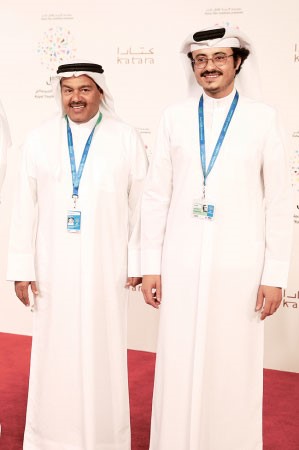 عبدالرحمن العقل مع رئيس مؤسسة الدوحة للافلام عبدالعزيز الخاطر ﻿